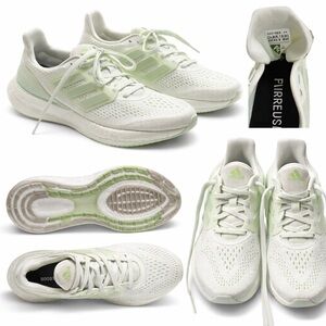 Adidas Pureboost Running Shoes Women’s 8.5 Cream Mint Boost Athletic Sneakers